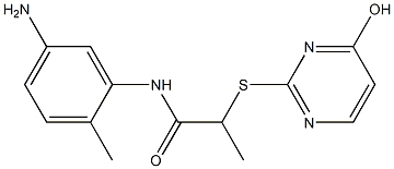 N-(5-amino-2-methylphenyl)-2-[(4-hydroxypyrimidin-2-yl)sulfanyl]propanamide 구조식 이미지