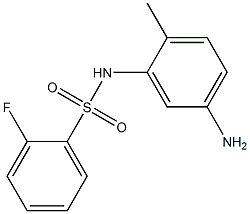 N-(5-amino-2-methylphenyl)-2-fluorobenzenesulfonamide 구조식 이미지