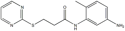 N-(5-amino-2-methylphenyl)-3-(pyrimidin-2-ylsulfanyl)propanamide 구조식 이미지