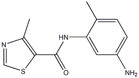 N-(5-amino-2-methylphenyl)-4-methyl-1,3-thiazole-5-carboxamide 구조식 이미지