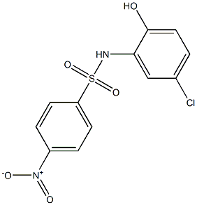 N-(5-chloro-2-hydroxyphenyl)-4-nitrobenzene-1-sulfonamide 구조식 이미지