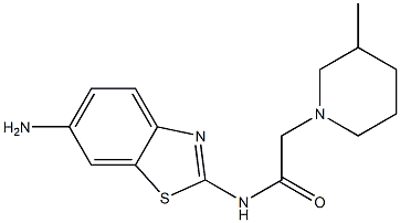 N-(6-amino-1,3-benzothiazol-2-yl)-2-(3-methylpiperidin-1-yl)acetamide 구조식 이미지