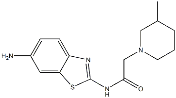 N-(6-amino-1,3-benzothiazol-2-yl)-2-(3-methylpiperidin-1-yl)acetamide Structure