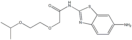 N-(6-amino-1,3-benzothiazol-2-yl)-2-[2-(propan-2-yloxy)ethoxy]acetamide 구조식 이미지