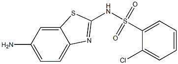 N-(6-amino-1,3-benzothiazol-2-yl)-2-chlorobenzene-1-sulfonamide 구조식 이미지