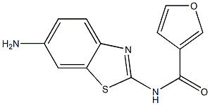 N-(6-amino-1,3-benzothiazol-2-yl)-3-furamide 구조식 이미지