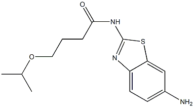 N-(6-amino-1,3-benzothiazol-2-yl)-4-(propan-2-yloxy)butanamide 구조식 이미지