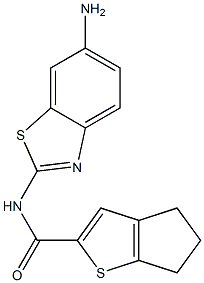 N-(6-amino-1,3-benzothiazol-2-yl)-4H,5H,6H-cyclopenta[b]thiophene-2-carboxamide 구조식 이미지