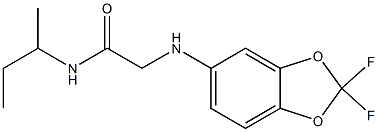 N-(butan-2-yl)-2-[(2,2-difluoro-2H-1,3-benzodioxol-5-yl)amino]acetamide 구조식 이미지