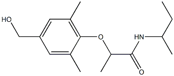 N-(butan-2-yl)-2-[4-(hydroxymethyl)-2,6-dimethylphenoxy]propanamide 구조식 이미지