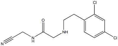 N-(cyanomethyl)-2-{[2-(2,4-dichlorophenyl)ethyl]amino}acetamide 구조식 이미지