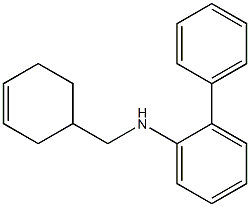 N-(cyclohex-3-en-1-ylmethyl)-2-phenylaniline 구조식 이미지