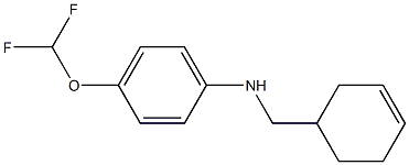 N-(cyclohex-3-en-1-ylmethyl)-4-(difluoromethoxy)aniline Structure