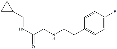 N-(cyclopropylmethyl)-2-{[2-(4-fluorophenyl)ethyl]amino}acetamide 구조식 이미지