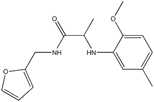 N-(furan-2-ylmethyl)-2-[(2-methoxy-5-methylphenyl)amino]propanamide 구조식 이미지