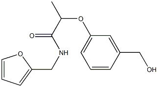 N-(furan-2-ylmethyl)-2-[3-(hydroxymethyl)phenoxy]propanamide 구조식 이미지