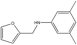 N-(furan-2-ylmethyl)-3,5-dimethylaniline 구조식 이미지