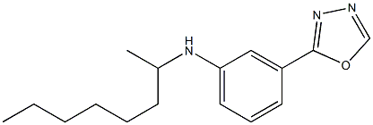 N-(octan-2-yl)-3-(1,3,4-oxadiazol-2-yl)aniline 구조식 이미지