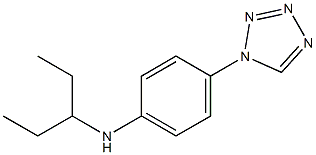 N-(pentan-3-yl)-4-(1H-1,2,3,4-tetrazol-1-yl)aniline 구조식 이미지