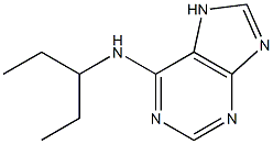 N-(pentan-3-yl)-7H-purin-6-amine 구조식 이미지