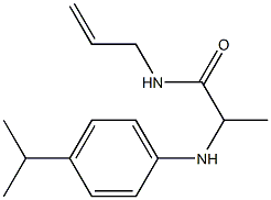 N-(prop-2-en-1-yl)-2-{[4-(propan-2-yl)phenyl]amino}propanamide 구조식 이미지