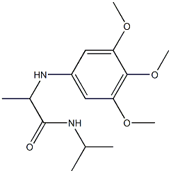 N-(propan-2-yl)-2-[(3,4,5-trimethoxyphenyl)amino]propanamide 구조식 이미지