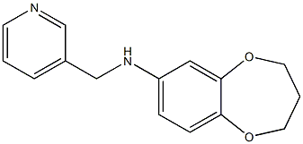 N-(pyridin-3-ylmethyl)-3,4-dihydro-2H-1,5-benzodioxepin-7-amine 구조식 이미지