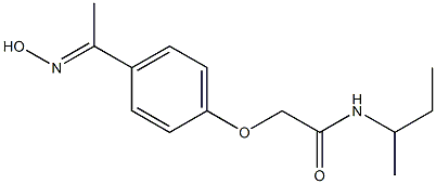 N-(sec-butyl)-2-{4-[(1E)-N-hydroxyethanimidoyl]phenoxy}acetamide Structure