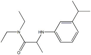 N,N-diethyl-2-{[3-(propan-2-yl)phenyl]amino}propanamide Structure