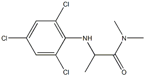 N,N-dimethyl-2-[(2,4,6-trichlorophenyl)amino]propanamide 구조식 이미지