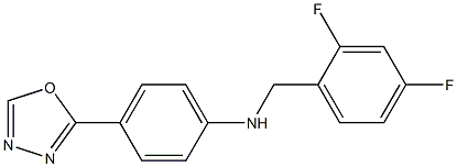N-[(2,4-difluorophenyl)methyl]-4-(1,3,4-oxadiazol-2-yl)aniline Structure
