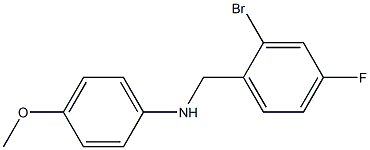 N-[(2-bromo-4-fluorophenyl)methyl]-4-methoxyaniline 구조식 이미지