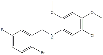 N-[(2-bromo-5-fluorophenyl)methyl]-5-chloro-2,4-dimethoxyaniline Structure