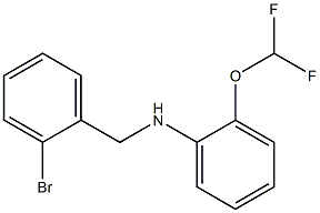 N-[(2-bromophenyl)methyl]-2-(difluoromethoxy)aniline 구조식 이미지