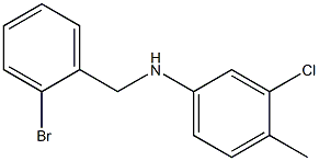 N-[(2-bromophenyl)methyl]-3-chloro-4-methylaniline Structure