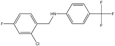 N-[(2-chloro-4-fluorophenyl)methyl]-4-(trifluoromethyl)aniline Structure