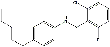 N-[(2-chloro-6-fluorophenyl)methyl]-4-pentylaniline 구조식 이미지