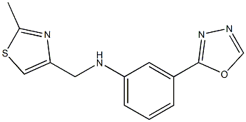 N-[(2-methyl-1,3-thiazol-4-yl)methyl]-3-(1,3,4-oxadiazol-2-yl)aniline Structure