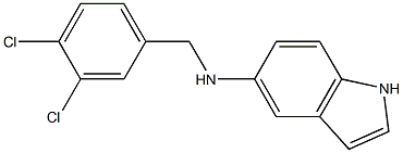 N-[(3,4-dichlorophenyl)methyl]-1H-indol-5-amine 구조식 이미지