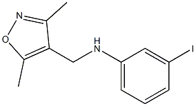 N-[(3,5-dimethyl-1,2-oxazol-4-yl)methyl]-3-iodoaniline 구조식 이미지
