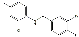 N-[(3-bromo-4-fluorophenyl)methyl]-2-chloro-4-fluoroaniline Structure