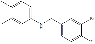 N-[(3-bromo-4-fluorophenyl)methyl]-3,4-dimethylaniline 구조식 이미지