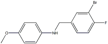 N-[(3-bromo-4-fluorophenyl)methyl]-4-methoxyaniline 구조식 이미지