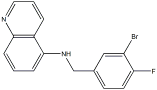 N-[(3-bromo-4-fluorophenyl)methyl]quinolin-5-amine 구조식 이미지