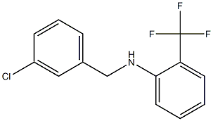 N-[(3-chlorophenyl)methyl]-2-(trifluoromethyl)aniline 구조식 이미지