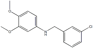 N-[(3-chlorophenyl)methyl]-3,4-dimethoxyaniline Structure