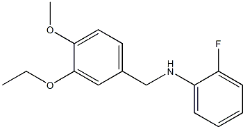 N-[(3-ethoxy-4-methoxyphenyl)methyl]-2-fluoroaniline Structure