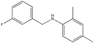 N-[(3-fluorophenyl)methyl]-2,4-dimethylaniline 구조식 이미지