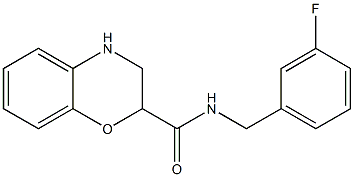 N-[(3-fluorophenyl)methyl]-3,4-dihydro-2H-1,4-benzoxazine-2-carboxamide 구조식 이미지