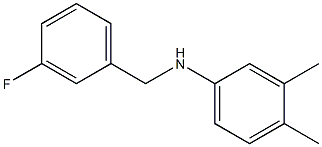 N-[(3-fluorophenyl)methyl]-3,4-dimethylaniline 구조식 이미지